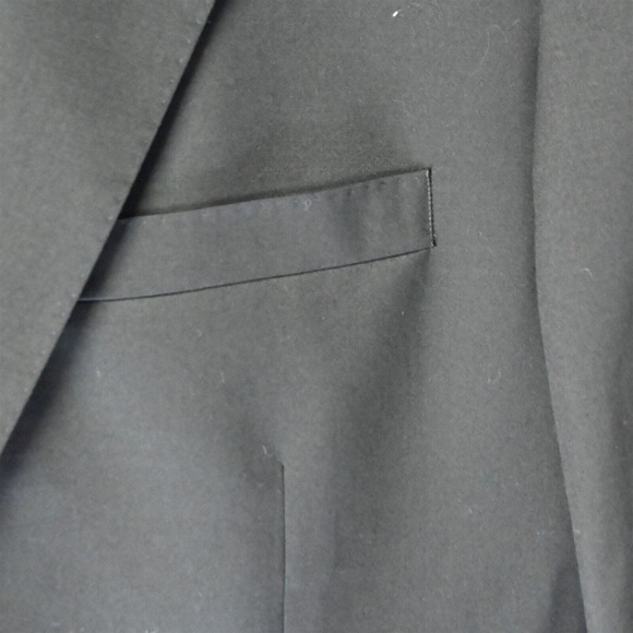 Joseph Feiss 44L Black Wool 2 Button Suit Jacket Blazer Sport Coat - Picture 4 of 10